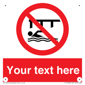 Custom Do not swim in the vicinity of piers